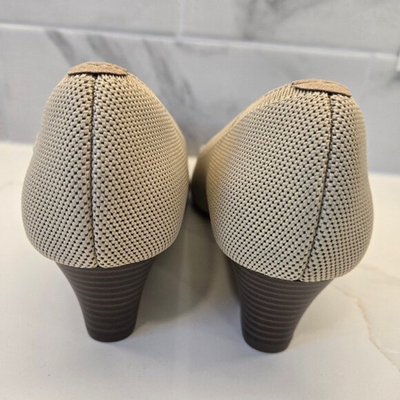 Vivaia Aria Wedge Pro Pointed Toe Pumps Almond - Picture 9 of 11